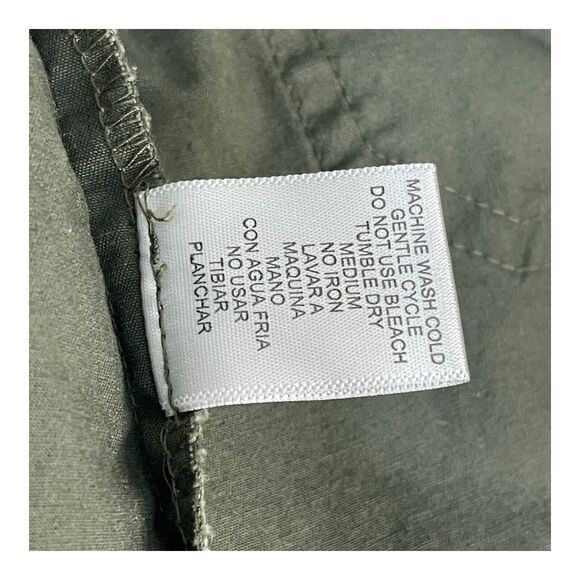 Love Tree Women’s Medium Olive Green Cinch Waist Cargo Utility Jacket w/ Hood - Picture 8 of 10